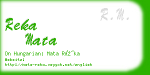 reka mata business card